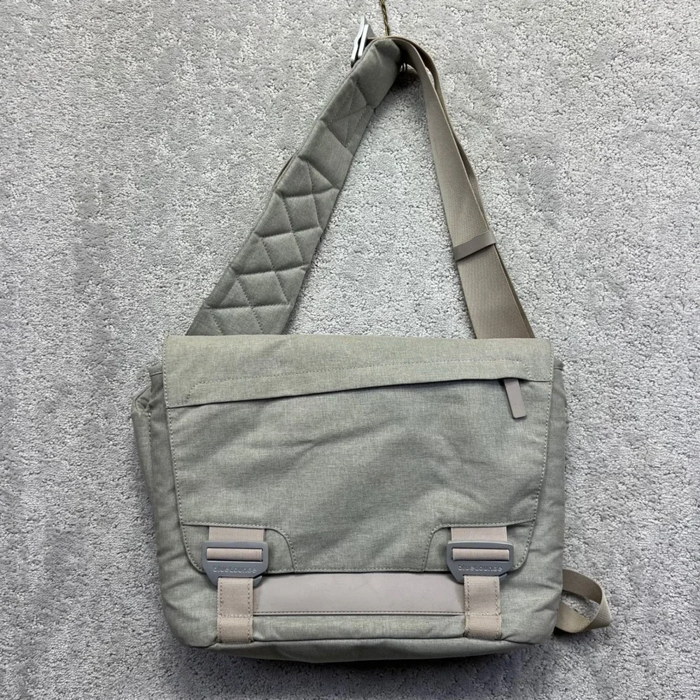 Bluelounge Messenger Bag Grey Recycled PET Fabric Laptop Commuter Bag School
